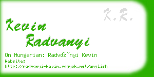 kevin radvanyi business card